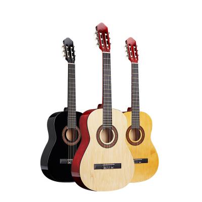 China Wholesale Cheap Price Supplier Guitar Wood Basswood GQD-H38Y 41 Inch Classical Guitar for sale