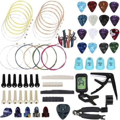 China Wholesale Music Guitar Accessories Set GAS01 Set Guitar Strings Capo Picks 3 in 1 Changing String Tool Kit for sale