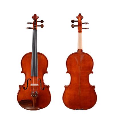 China White Pine Student Beginner Violin Flamed Maple Fiddle Shoulder Rest Violin Handmade Musical Instruments FLV1115 for sale