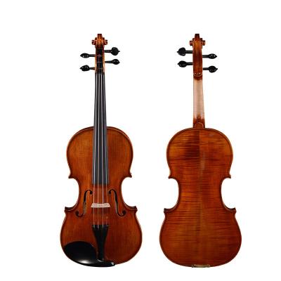 China Wholesale Stradivari Handmade Violin White Pine FLV4111-1 Chinese Violin Oil Varnish Advanced Classical Violin For Sale for sale