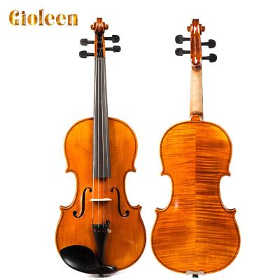 China 1/2 Tiger Skin Model Professional Violin Musical Instrument Maple Violin XS3006-1 China Stradivari Flamed Maple Wood Violin for sale