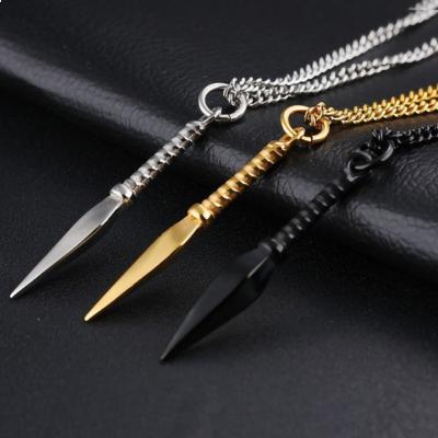 China One Piece Cute Hot Sale Men's Spearhead Necklace Dropshipping Domineering Stainless Titanium Steel Pendant for sale