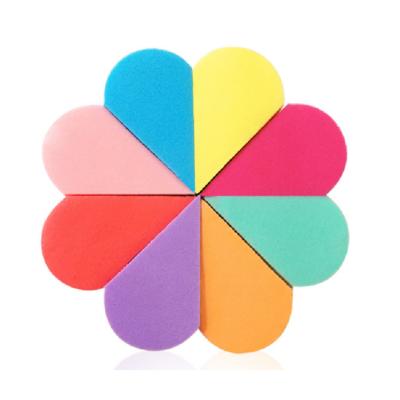 China Rose in Water OEM 8 Color Latex Free Wedges Triangle Petal Application Triangle Cosmetic Makeup Sponge for sale