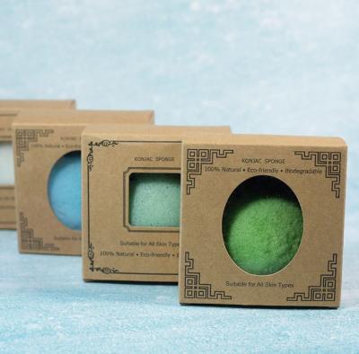 China All natural Yalina box hot selling custom packaging for konjac sponges flat shape for sale