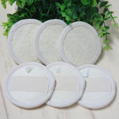 China EXFOLIATE Natural Bath Spa Body Scrubber Shower Brush Loofah Sponge Exfoliating Face Pad for sale