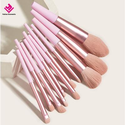 China Angular Blush Stylish Makeup Brushes Custom Your Logo Makeup Cosmetic Brushes Color Synthetic Brushes For Makeup for sale