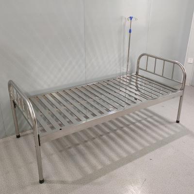 China Flat Stainless Steel Hospital Bed For Patient Observation Emergency And Transitional Care for sale