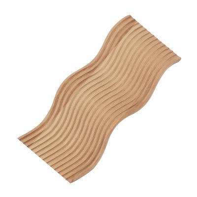 China Household Nordic Logo Corrugated Solid Wood Breadboard Cutting Board Decorative Beech Viable Cutting Board for sale