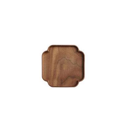 China Insulation Pad Snack And Fruit Tray Custom Wooden Dessert Dish For Kitchen Set Wood 15*15*2cm Wooden Plate NC Boit2020; ZHE Insulation Pad for sale