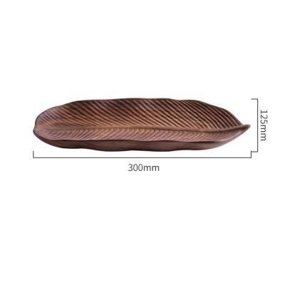 China Sustainable Natural Wooden Breakfast Dinner Dessert Dish Snack Dish Wooden Dish for sale