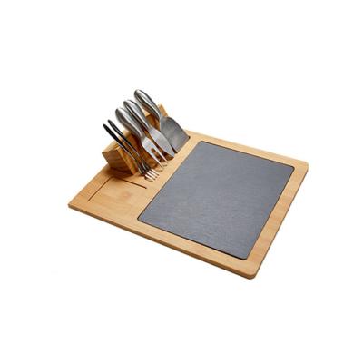 China Sustainable Bamboo Cheese Board Set Cookies Serving Board Bamboo Cheese Chopping Board for sale