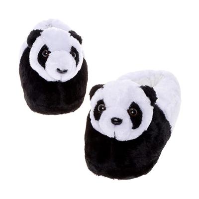 China Wholesale custom fashion trend panda plush plush indoor slippers unisex home slippers for sale