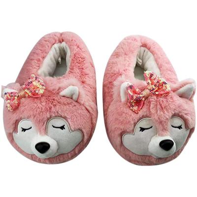 China Fashion Trend Fox Cartoon Plush Slippers Plush Slippers Pink Animal Custom Lovely Comfortable for sale