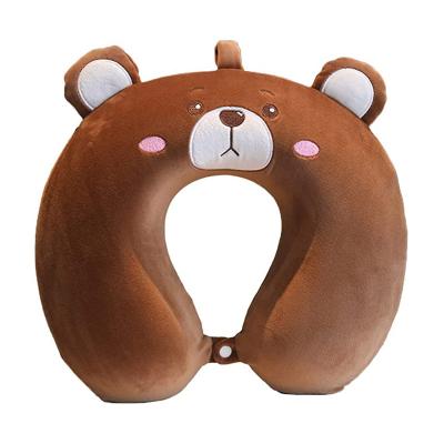 China Therapy Neck Anime Bear U Shape Travel Neck Support Animal Pillow for Adult and Kids for sale