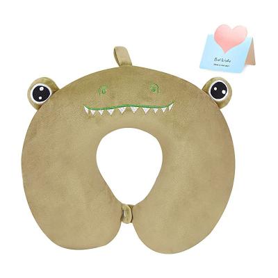 China Therapy OEM Cartoon Design Cute Animal Fog Travel U Soft Safe Neck Pillow for sale