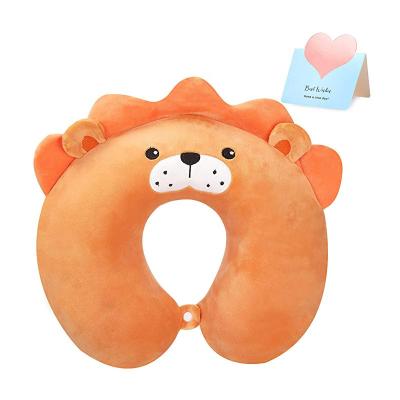 China Custom Plush Therapy Plush Pillow Lion Neck Animal Pillow U Shape for sale