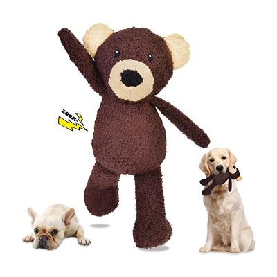 China Durable Stuffed Bear Dog Toys Pet Viable Plush Toys For Chewers Aggressive Plush Squeaky Dog Toys Feeding for sale