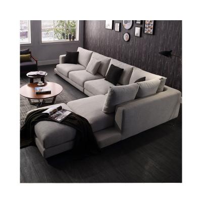 China Nordic New Design Style Fabric Sofa Technology Fabric Latex Sofa L-shape Home Furniture Set Modern Living Room Sofa for sale