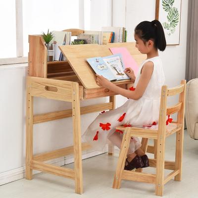 China Cheap Small Wooden Furniture Custom Made Environmental Material / Personalized Set Nature Wood Children Kids Study Tables And Game Chairs for sale