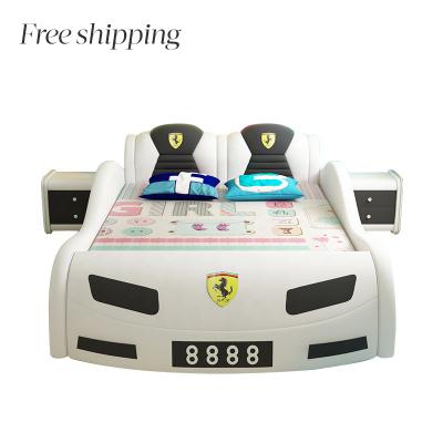 China Best Sale Racing Car Bed Kindergarten Fashion Cartoon Race Car Boy Girl Children Environmental Material Car Bed for sale