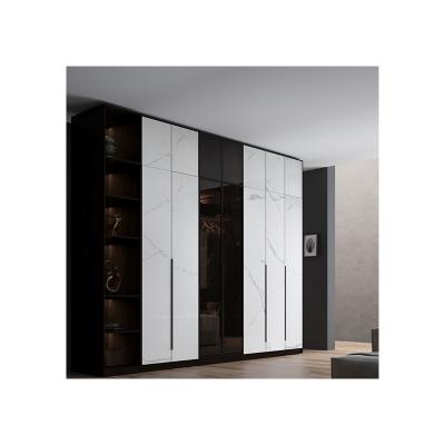 China New Design Italian Style Light Luxury Wardrobe Modern Minimalist Wardrobe Household Bedroom Wardrobe for sale