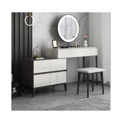 China Function Integrated Dressing Table Bedroom White Dressing Table Pull-Down Dresser and Storage Cabinet for sale