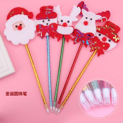 China PAPER Creative cute Christmas gel pen school office Signature Cartoon elk pen Christmas gift pens for sale