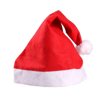 China Child Decorations Supplies Santa Christmas Santa Claus Hat Plush Brim for Party Unisex Christmas Xmas Hat for sale