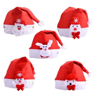 China Christmas party gift Christmas applique cartoon Christmas hat Santa Claus snowman deer hat 10007/10008 for sale