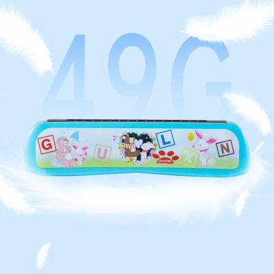 China Wholesale High quality cartoon colorful 16 holes harmonica for children Educational toys metal harmonica 04009 for sale