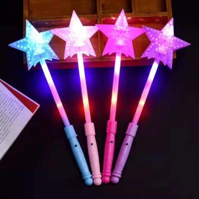 China LED Light Automatic Power Flashing Kid's Gift Toy Glowing Fairy Pentagram Flash Stick Lights Up Glow Sticks Magic Star Wand Party Concert Xmas Halloween for sale