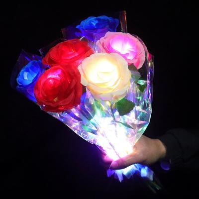 China Romantic Valentines Day Gift Mother's Day Led Light Forever Roses Preserved Flower Reasonable Price Forever Rose for sale