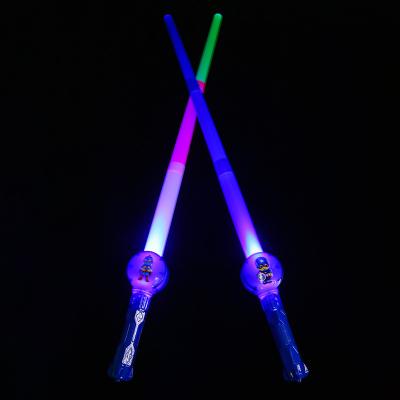 China PP Sound Light Laser Sword Lightsaber Cosplay Children Flashing Toys Boy Girl Gift Luminescent Music Telescopic Sword for sale