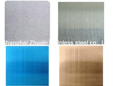 China Color 6K 8K 10K Brushed Stainless Steel Sheet ASTM AISI SUS JIS EN DIN BS GB for sale