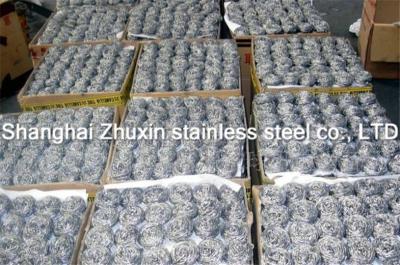 China galvanized scourer or Sprial Wire diam 410 Stainless Steel Scouring Ball for sale