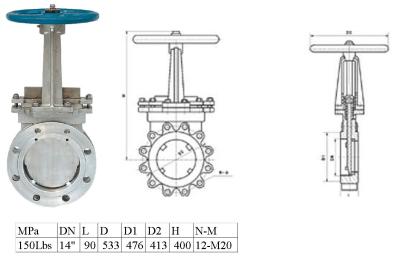 China SST , Stainless Steel Knife Gate Valve API 600 DIN JIS  / Wafer Gate Valve for sale