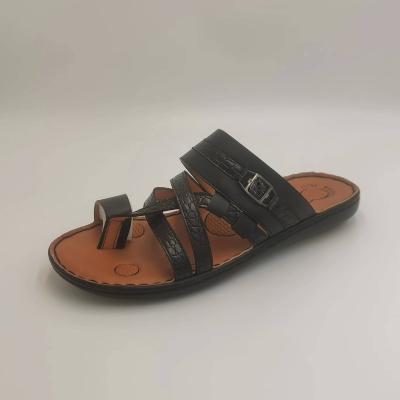 China OEM Factory Breathable Cheap Handmade Comfortable ODM Men's Leather Arabic Slippers for sale