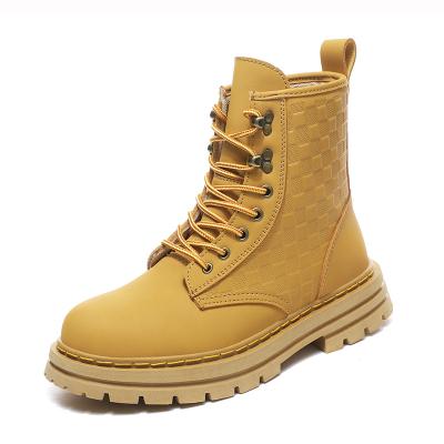 China Fashion Lightweight Hot Selling Brand Women's Martin Boots Winter Ladies Single Thick Toe Side Comfortable Men And Round Shoes for sale