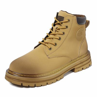 China Martin Boots Lace Up PU Combat Shoes Lightweight Fashionable Comfortable Leather Boots Work Boots For Men And Women for sale