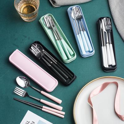 China 2023 Creative Outdoor Portable Tableware Set Viable Portable Fork Spoon Chopsticks And Tableware for sale