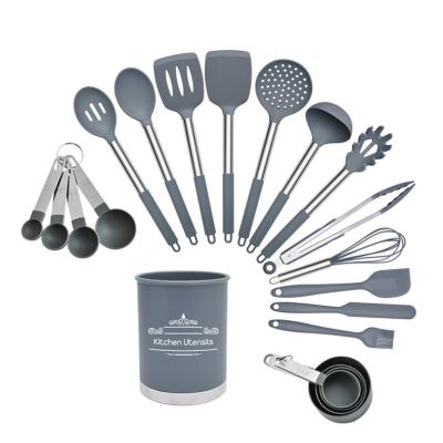 China Sustainable Kitchenware 15 Sets Stain Silica Gel Spatula Cooking Kitchenware Tools Stain Silicone Spatula Set Greatbuy Silicon Spatula for sale