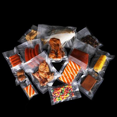 China Microwavable Transparent Food Texture Vacuum Sealer Bags And Roll Storage Seal Embossed Vacuum Bag For Meat Packing for sale