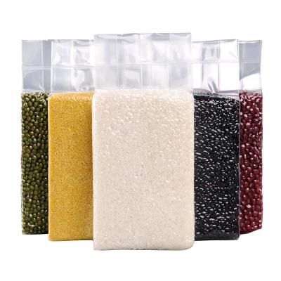 China PA/PE Moisture-proof Transparent Plastic Vacuum Bags/Food Vacuum Pouch Rice Brick Bag Food Vacuum Rice Packing Bag for sale