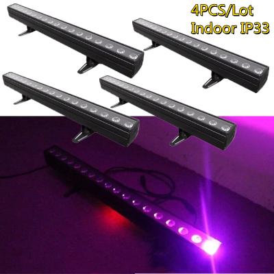 China Hotel Factory LED 18PCSx10W RGBW 4in1DMX512 Outdoor Stage Flood Light Bar Disco Wedding Theater Studio Nightclub LED Wall Wash Light for sale