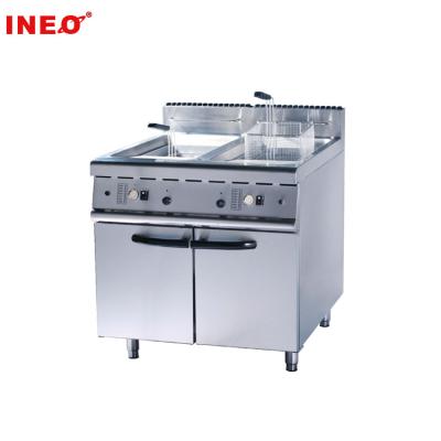 China 40L(20+-2)*2 Double Tank Stainless Steel Heavy Duty Industrial Gas Electric Deep Fryer for sale