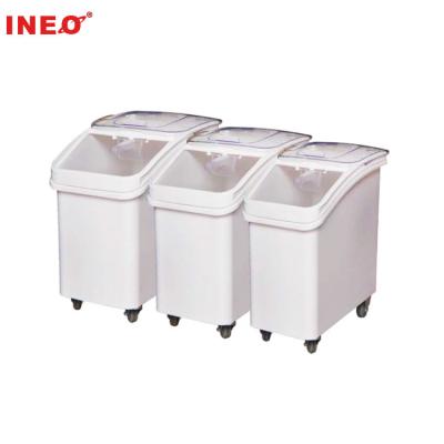 China YSW-P227 12.08kg 13.95kg INEO Mobile PP+PC Restaurant, Hotel and Bakery Flour Ingredient Storage Trolley, Cart, Bins, Box or Container Bins for sale