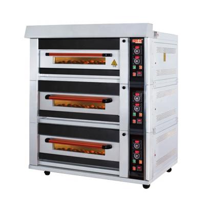 China Commercial Baking Equipment Bread Bakery 3 Decks 6 Trays 6 Trays Stainless Steel Electric Luxury Deck Oven for sale