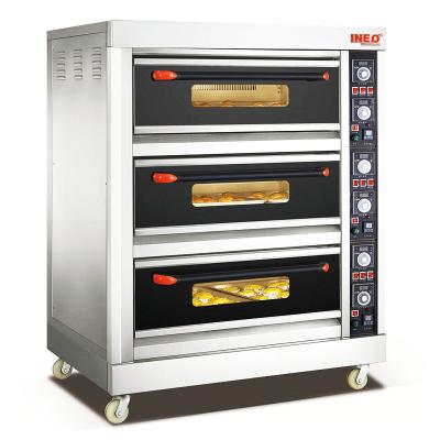 China Industrial Baking Equipment 3 Layer 6 Trays Commercial Supplying Economic Commercial Electric Oven for sale