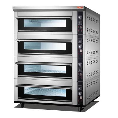 China Commercial Supply 4 Decks 12 Trays Industrial Luxury Bakery Equipment Electric Commercial Bread Ovens for sale