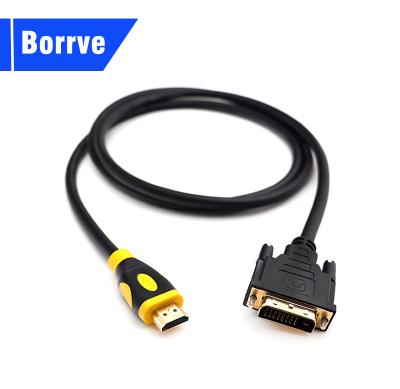 China Factory High Quality Hd-MI COMPUTER to Dvi 1080p 2k Gold Plated Laptop Projector Extender Male to DVI Male Connectors to Hd Cable for sale